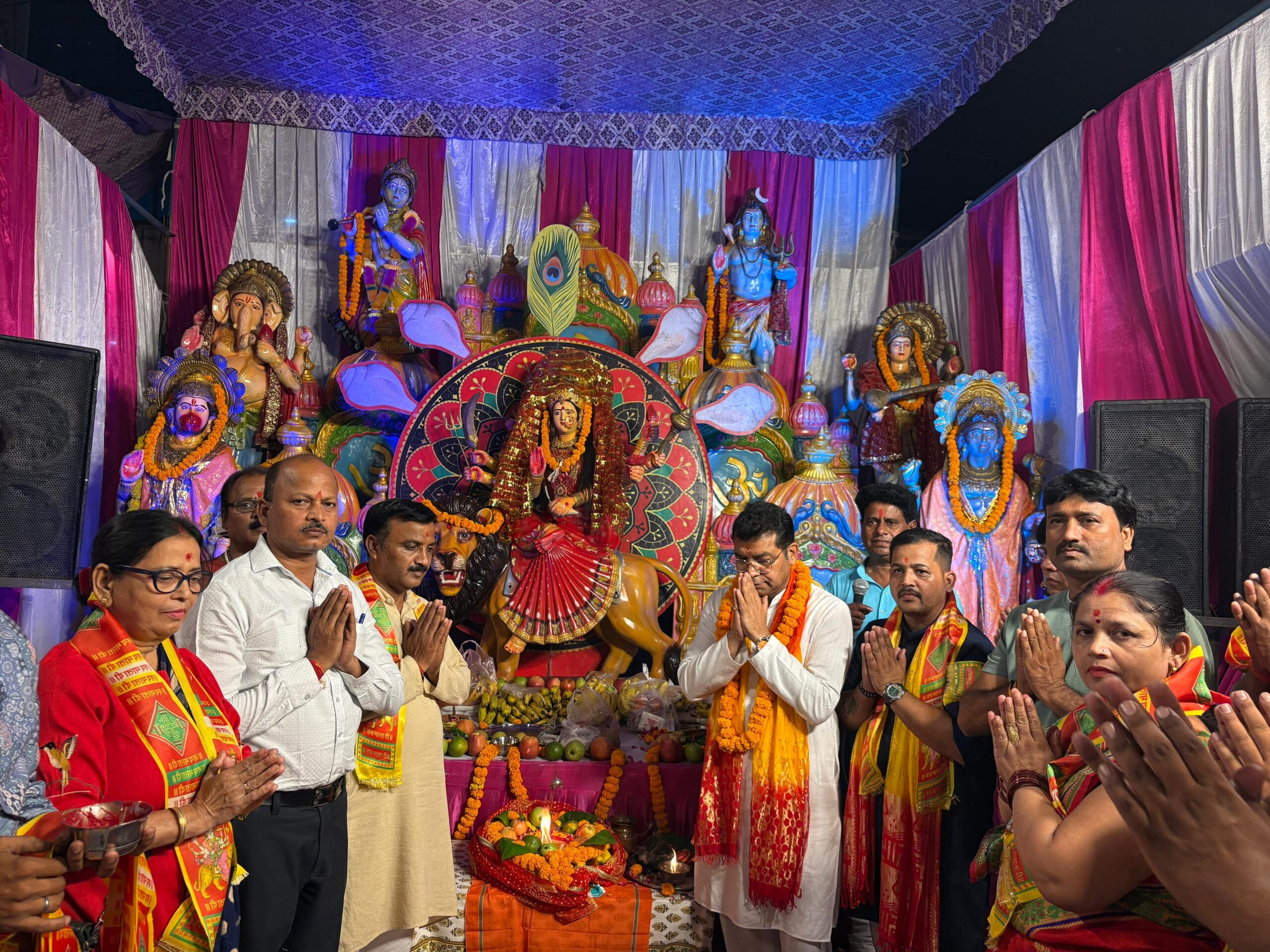 वार्ड न. 1,दुर्गा एनक्लेव मे आयोजित माँ भगवती के जागरण मे शामिल हुऐ विधायक शिव अरोरा ने लिया महामायी का आशीर्वाद