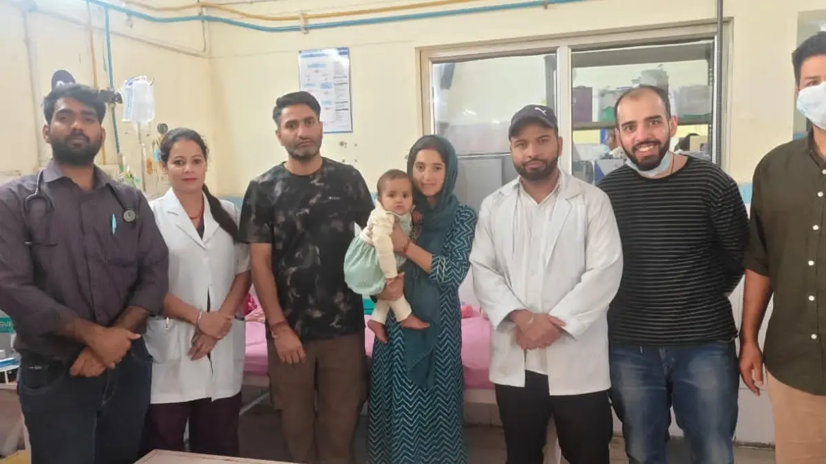 फ्लू की गंभीर जटिलता से उबरी 9 माह की कीर्ति-बेस अस्पताल के डॉक्टरों ने लौटाई मुस्कान